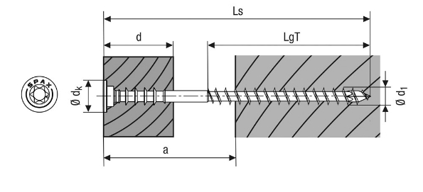 Afbeeldingen van SPAX Stelschroef platkop T-STAR plus staal T30 PK 6.0 x 145