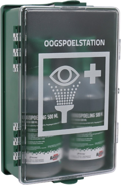 Afbeeldingen van Kelfort Oogspoelstation gevuld Sodium Chloride 2 x 500ml flacons