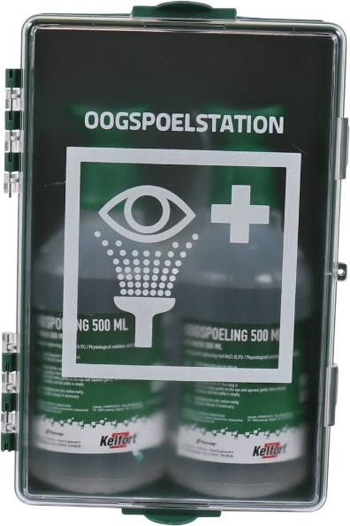 Afbeeldingen van Kelfort Oogspoelstation gevuld Sodium Chloride 2 x 500ml flacons