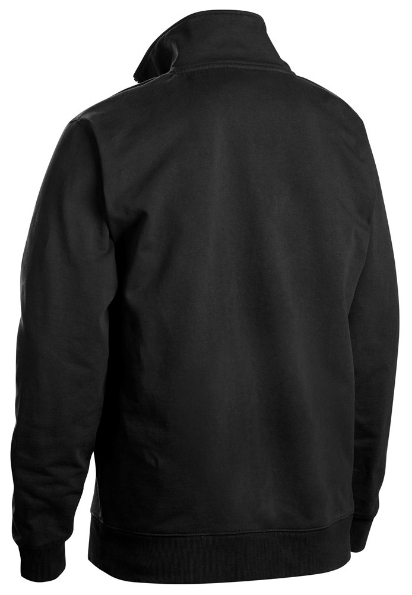 Afbeeldingen van Blåkläder Sweatshirt Bi-Colour met halve rits 3353 zwart 3XL