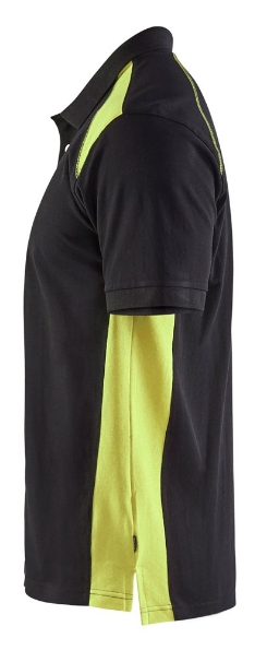 Afbeeldingen van Blåkläder Poloshirt Piqué 3324 zwart/fluor geel 4XL