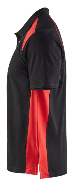 Afbeeldingen van Blåkläder Poloshirt Piqué 3324 zwart/rood 3XL
