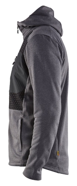 Afbeeldingen van Blåkläder Hoodie met hele rits 3540 Zwart Mêlee L