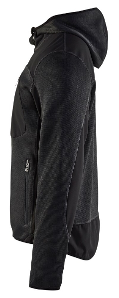 Afbeeldingen van Blåkläder Gebreid vest met softshell 4930 donker Grijs/Zwart 3XL