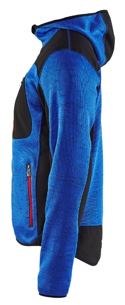 Afbeeldingen van Blåkläder Gebreid vest met softshell 4930 Blauw M