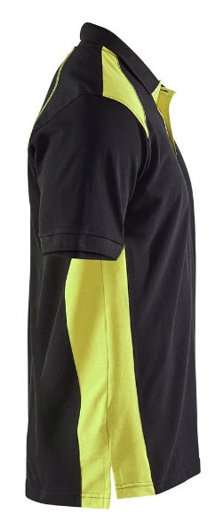 Afbeeldingen van Blåkläder Poloshirt Piqué 3324 zwart/fluor geel 4XL