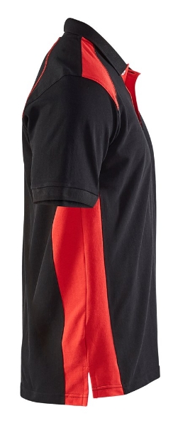 Afbeeldingen van Blåkläder Poloshirt Piqué 3324 zwart/rood 3XL