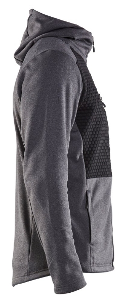 Afbeeldingen van Blåkläder Hoodie met hele rits 3540 Zwart Mêlee L