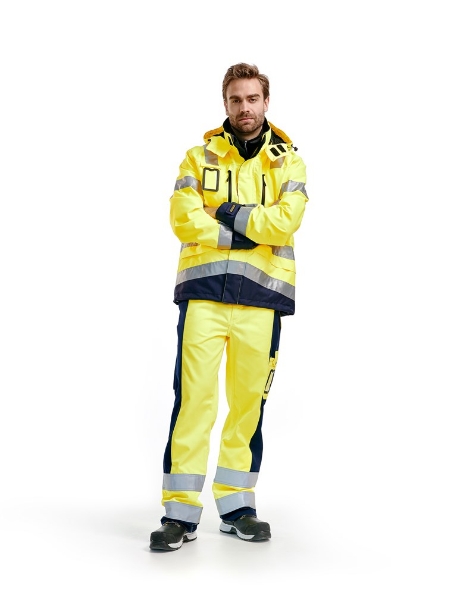 Afbeeldingen van Blåkläder Jack. Ongevoerd High Vis 4837 geel/blauw XL