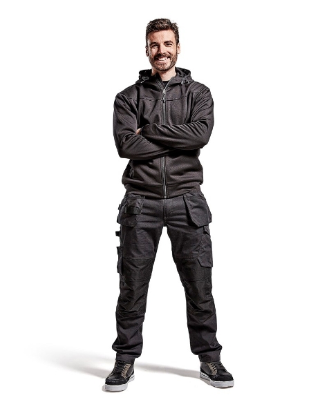 Afbeeldingen van Blåkläder Hoodie met rits 3363 Zwart/grijs 2XL