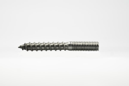 Afbeeldingen van Stokeind met buiten zeskant RVS A2 M8x100