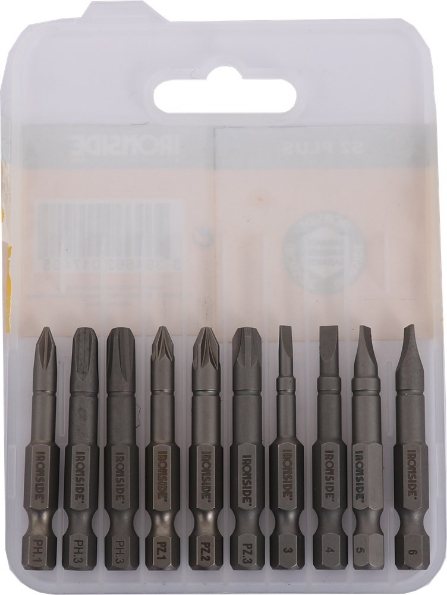 Afbeeldingen van Ironside Bitset 1/4"x50mm PH-PZ-SL 10 delig
