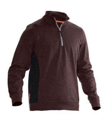 Afbeeldingen van Jobman Sweatshirt 5401 - Bruin/zwart 2XL