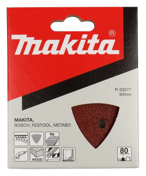 Afbeeldingen van Makita Schuurvel 3-k k80 red v. P-33277