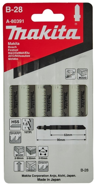 Afbeeldingen van Makita Decoupeerzgb lamh 63mm b28 A-80391