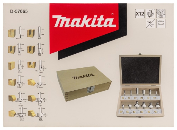 Afbeeldingen van Makita Freesset 12-Dlg 6mm D-57065