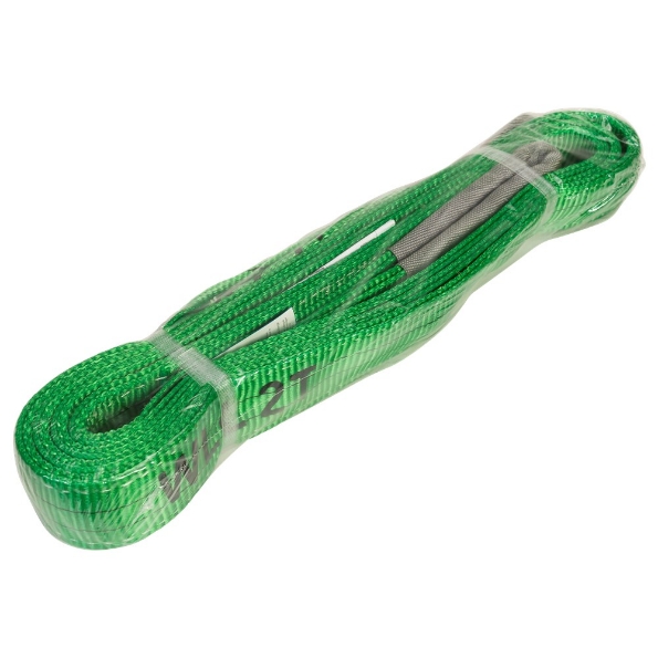 Afbeeldingen van LOADLOK Hijsband met lussen groen 4 meter 2 ton