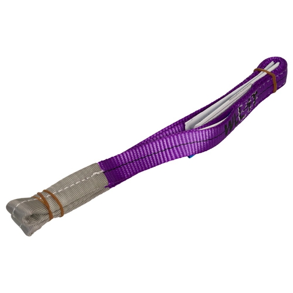 Afbeeldingen van LOADLOK Hijsband met lussen Violet 1 meter 1 ton