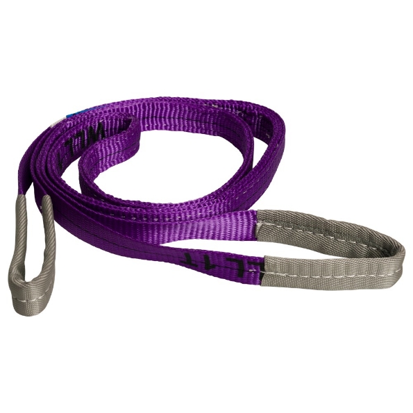 Afbeeldingen van LOADLOK Hijsband met lussen Violet 4 meter 1 ton