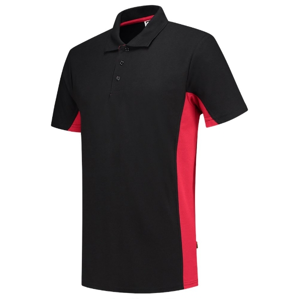 Afbeeldingen van TRICORP WORKWEAR Poloshirt Bicolor zwart/rood 7XL