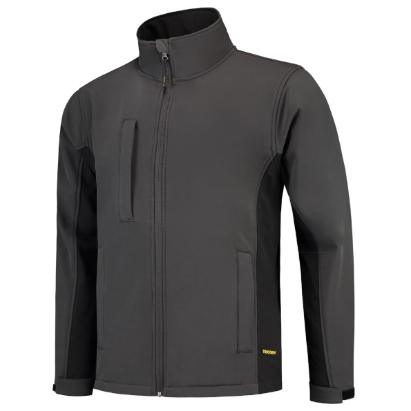 Afbeeldingen van TRICORP WORKWEAR Softshell Bicolor 402002 Donkergrijs/Zwart 6XL