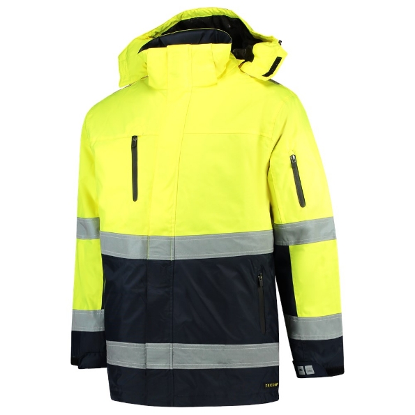 Afbeeldingen van TRICORP SAFETY Parka ISO20471 Bicolor 403004 fluor geel/navy XL