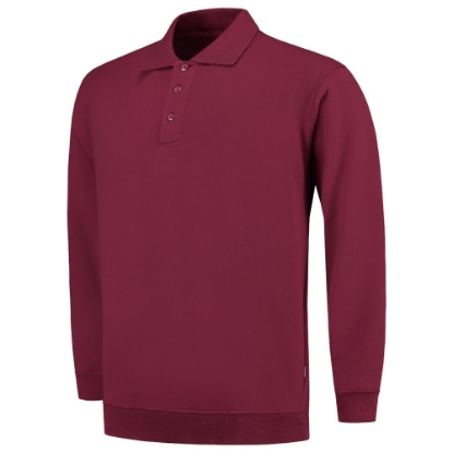 Afbeeldingen van TRICORP CASUAL Polosweater Boord 301005 wijnrood L