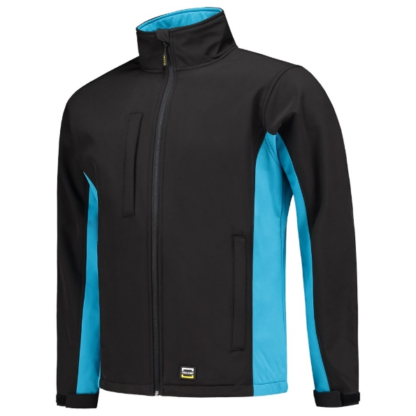 Afbeeldingen van TRICORP WORKWEAR Softshell Bicolor 402002 zwart/turquoise XS