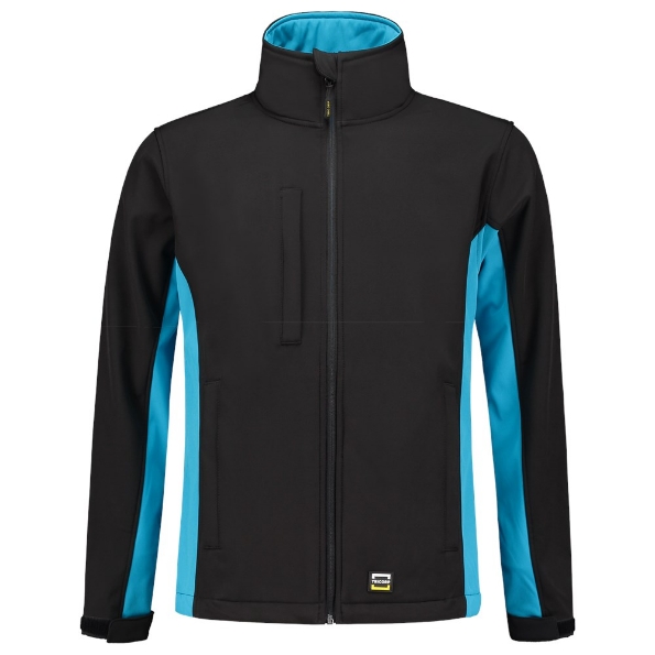 Afbeeldingen van TRICORP WORKWEAR Softshell Bicolor 402002 zwart/turquoise XS