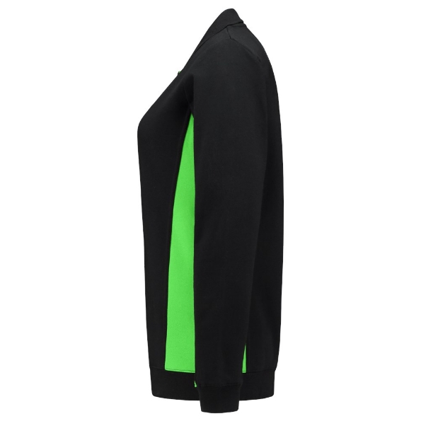 Afbeeldingen van TRICORP WORKWEAR Polosweater Bicolor Dames 302002 zwart/lime XS