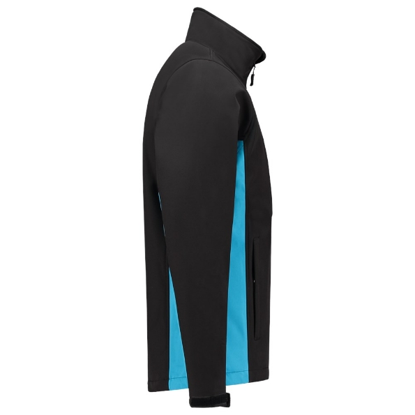 Afbeeldingen van TRICORP WORKWEAR Softshell Bicolor 402002 zwart/turquoise XS