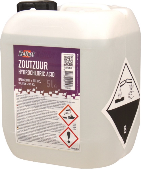 Afbeeldingen van Kelfort Zoutzuur tech<30% 5 liter