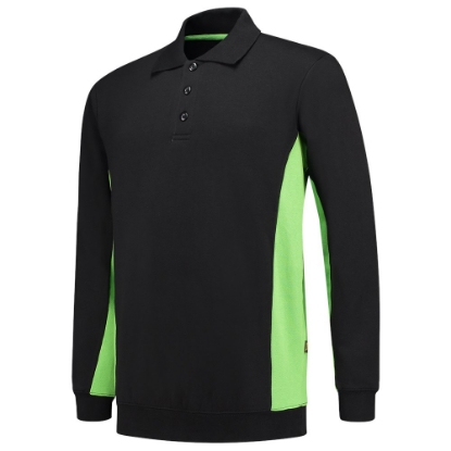 Afbeeldingen van TRICORP WORKWEAR Polosweater Bicolor 302003 zwart/lime 7XL