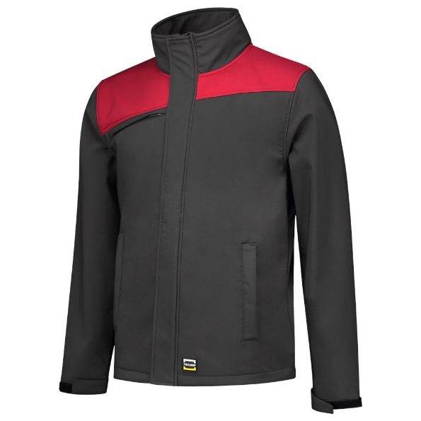 Afbeeldingen van TRICORP WORKWEAR Softshell Bicolor Naden 402021 Donkergrijs/Rood 8XL