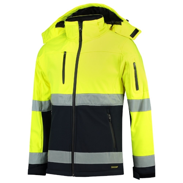 Afbeeldingen van TRICORP SAFETY Softshell ISO20471 Bicolor 403007 fluor geel/navy M