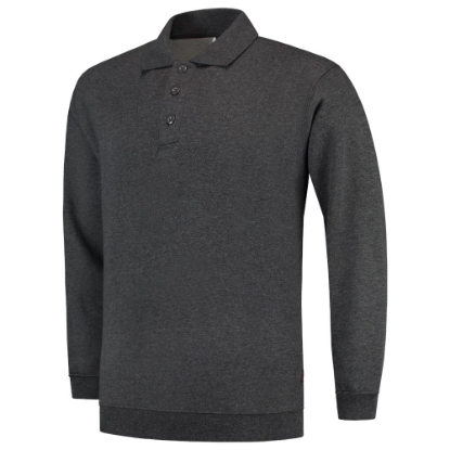 Afbeeldingen van TRICORP CASUAL Polosweater Boord 301005 antraciet XL