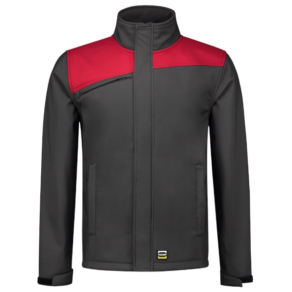 Afbeeldingen van TRICORP WORKWEAR Softshell Bicolor Naden 402021 Donkergrijs/Rood 8XL