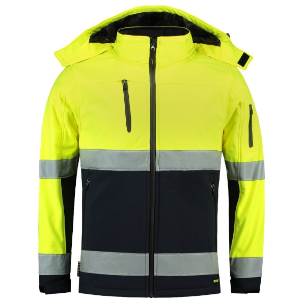 Afbeeldingen van TRICORP SAFETY Softshell ISO20471 Bicolor 403007 fluor geel/navy M