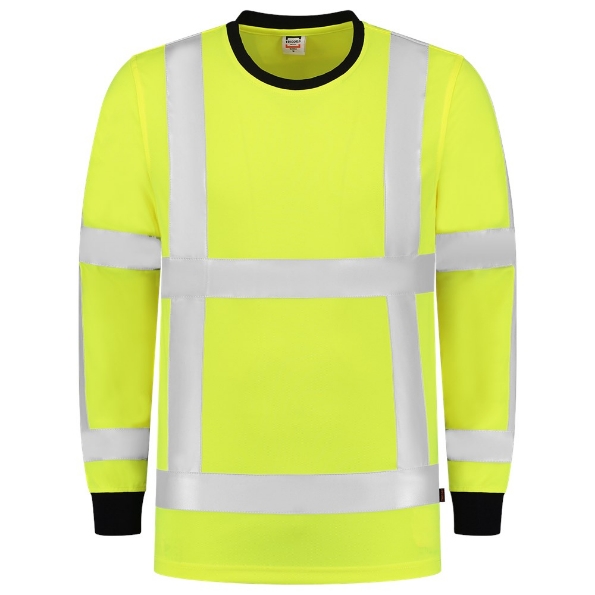 Afbeeldingen van TRICORP SAFETY T-Shirt RWS Birdseye Lange Mouw 103002 fluorgeel L