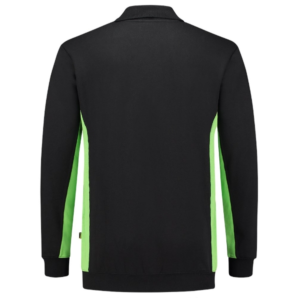 Afbeeldingen van TRICORP WORKWEAR Polosweater Bicolor 302003 zwart/lime M