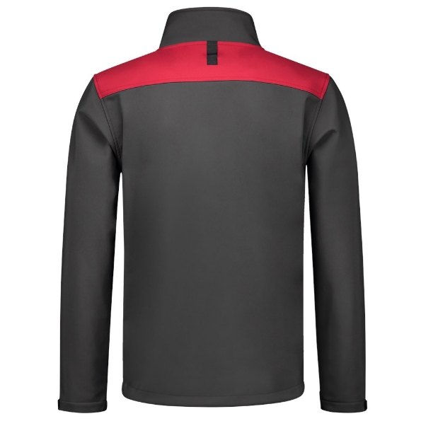 Afbeeldingen van TRICORP WORKWEAR Softshell Bicolor Naden 402021 Donkergrijs/Rood 8XL