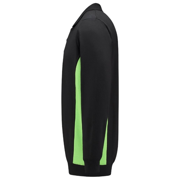 Afbeeldingen van TRICORP WORKWEAR Polosweater Bicolor 302003 zwart/lime M