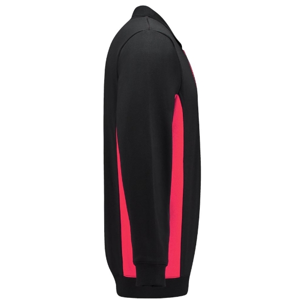 Afbeeldingen van TRICORP WORKWEAR Polosweater Bicolor zwart/rood L