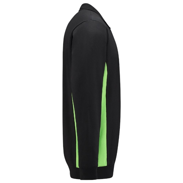 Afbeeldingen van TRICORP WORKWEAR Polosweater Bicolor 302003 zwart/lime M