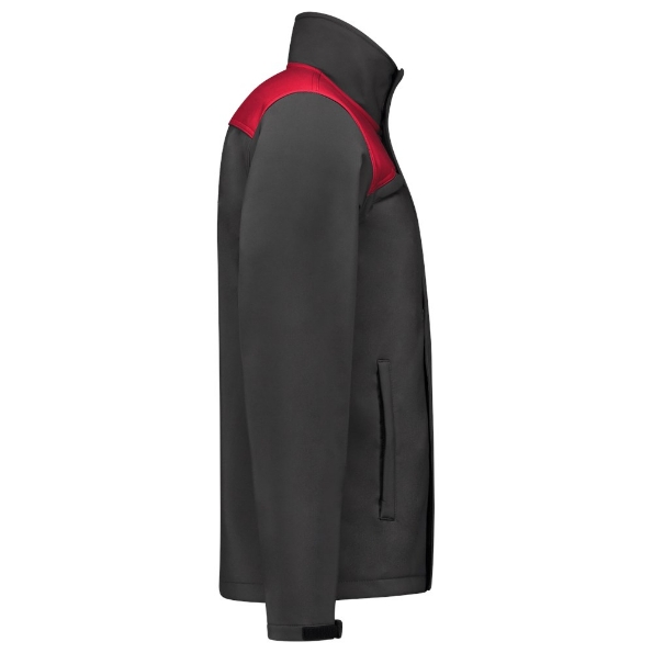 Afbeeldingen van TRICORP WORKWEAR Softshell Bicolor Naden 402021 Donkergrijs/Rood 8XL