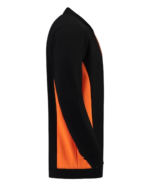 Afbeeldingen van TRICORP WORKWEAR Polosweater Bicolor Borstzak 302001 zwart/oranje M