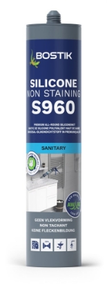 Afbeeldingen van Bostik Siliconenkit sanitair neutraal S960 Silicone Non Staining antraciet