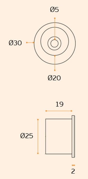 Afbeeldingen van JNF Schuifdeurkom IN.16.310 rond 30mm