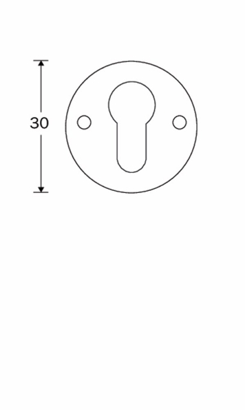 Afbeeldingen van Wallebroek Sleutelrozet rond 30mm mat nikkel
