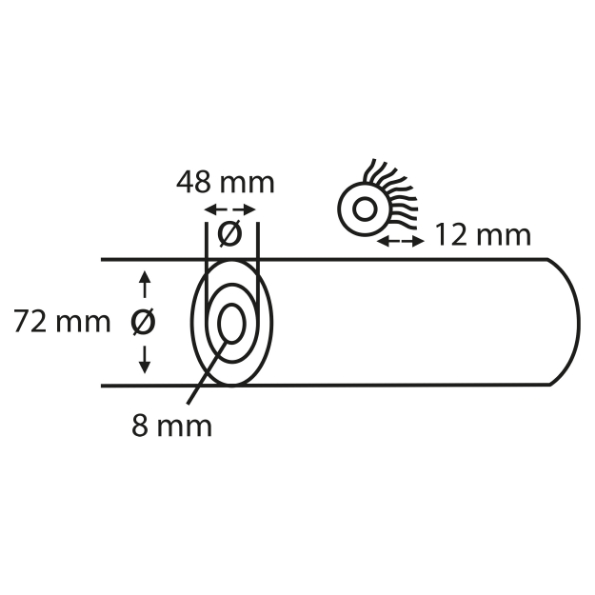 Afbeeldingen van Compleet Muurverfroller Universeel 4*, 18 cm 12 mm vacht, anti spat, incl. beugel 8 mm
